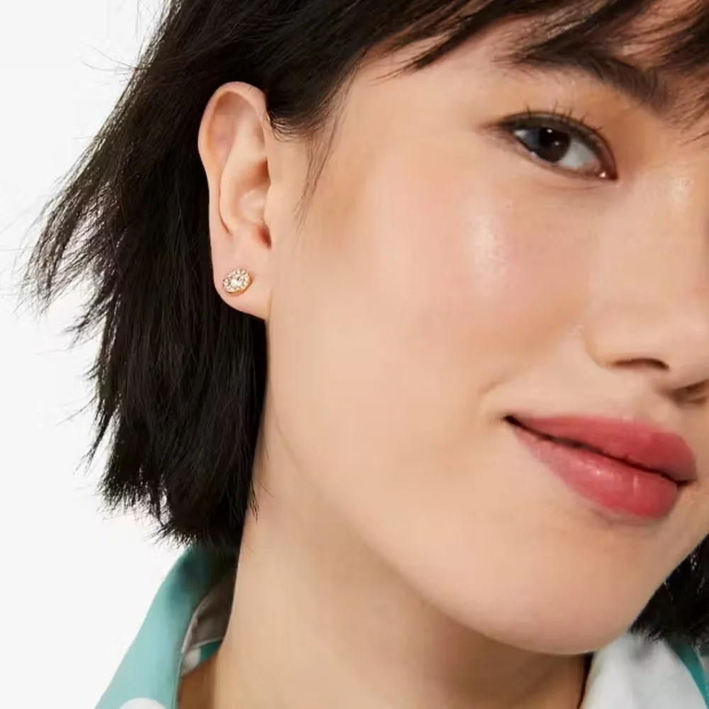 💛▪️Kate Spade▪️ you're a gem pave halo Stud Earrings ✨️